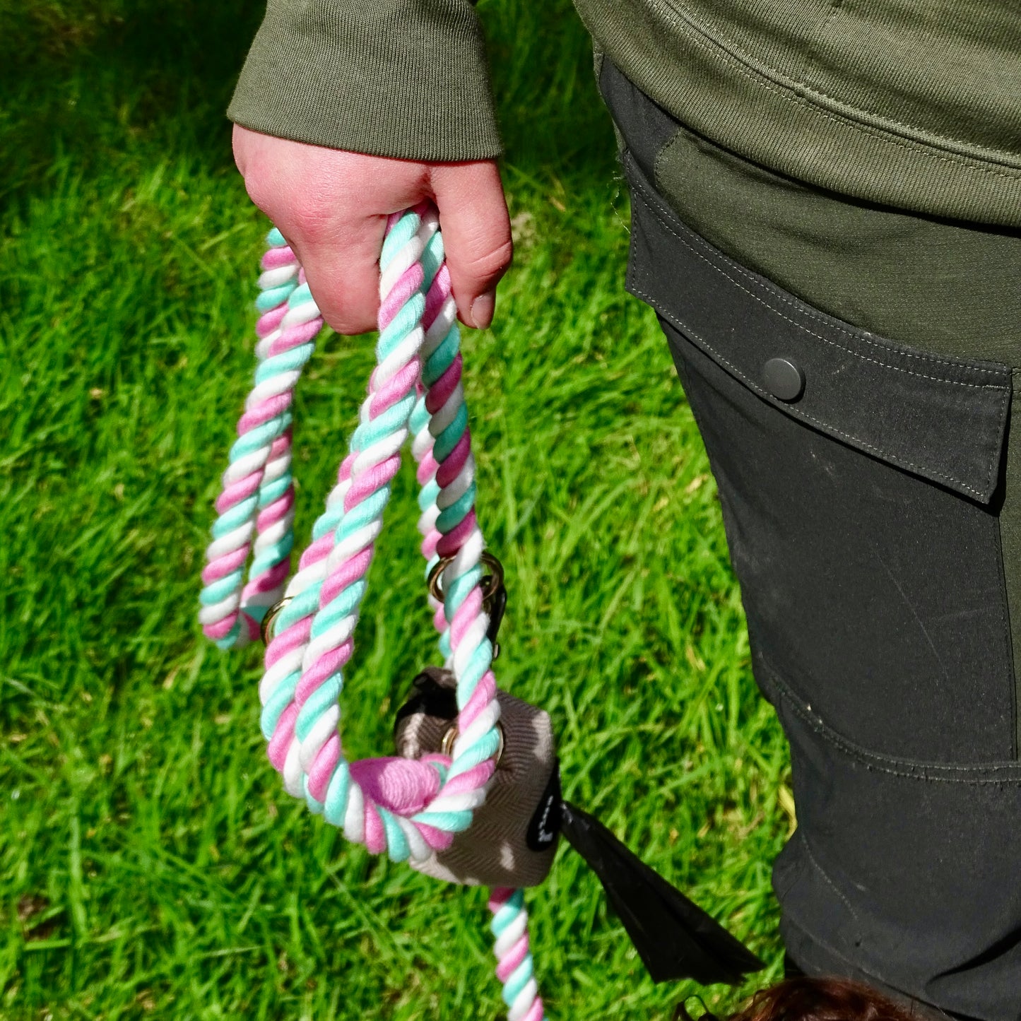 Multiway Dog Lead - Strawberry Swirl