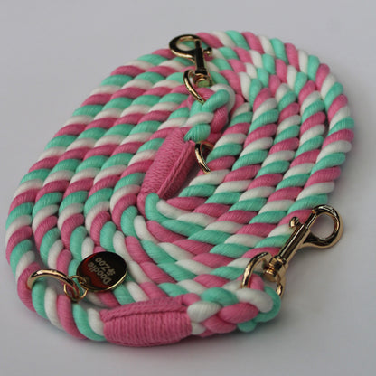 Multiway Dog Lead - Strawberry Swirl