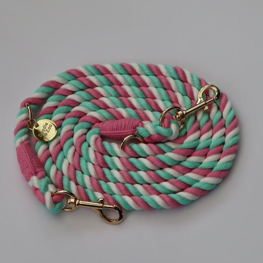 Multiway Dog Lead - Strawberry Swirl